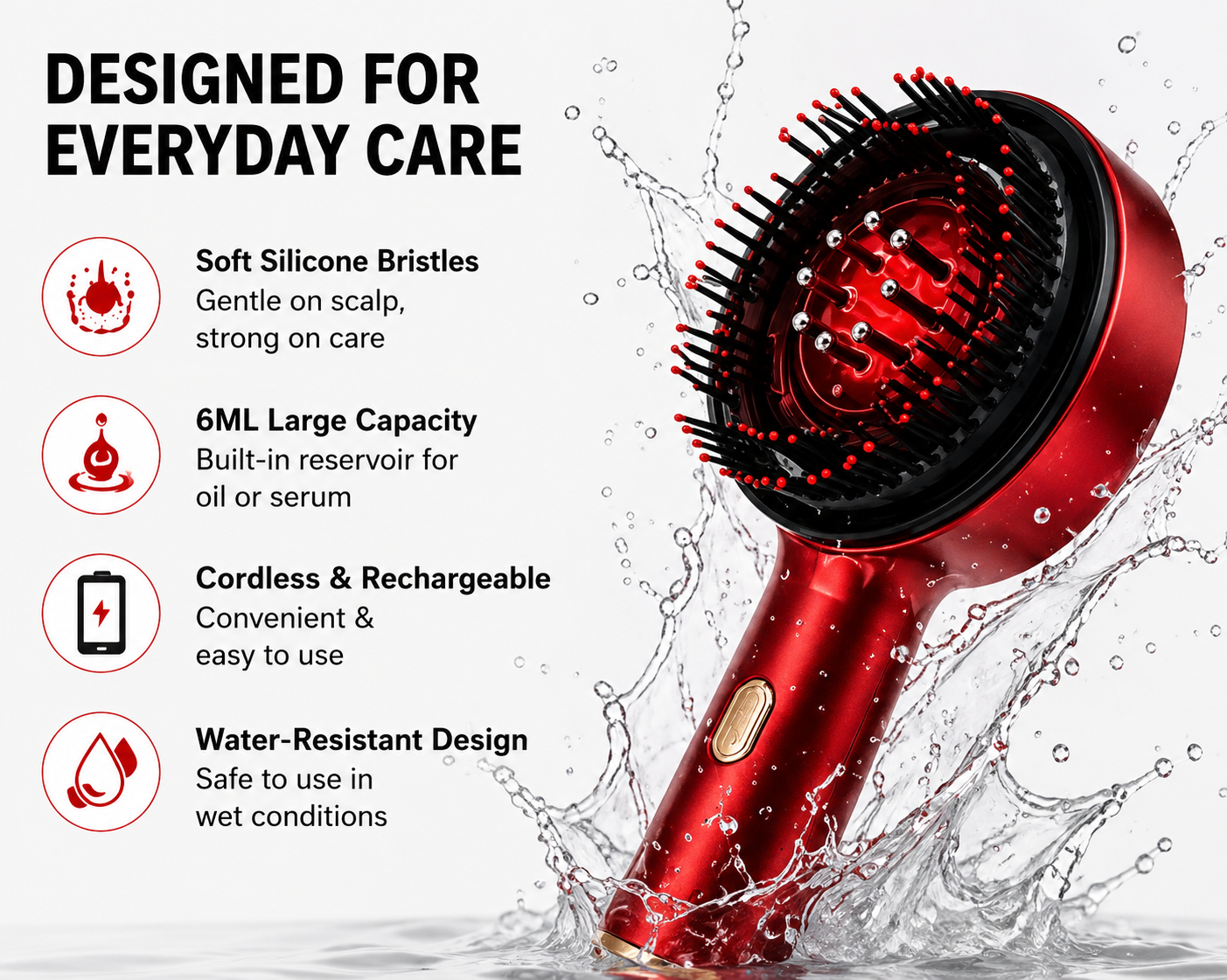 RootInfuse™ Smart Scalp Massager & Oil Applicator.