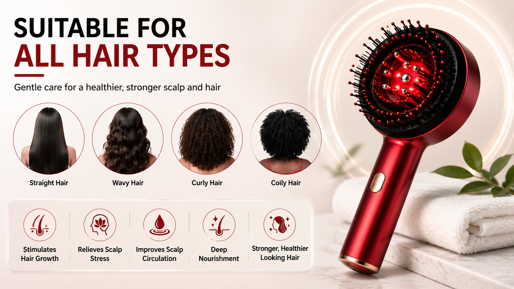 RootInfuse™ Smart Scalp Massager & Oil Applicator.
