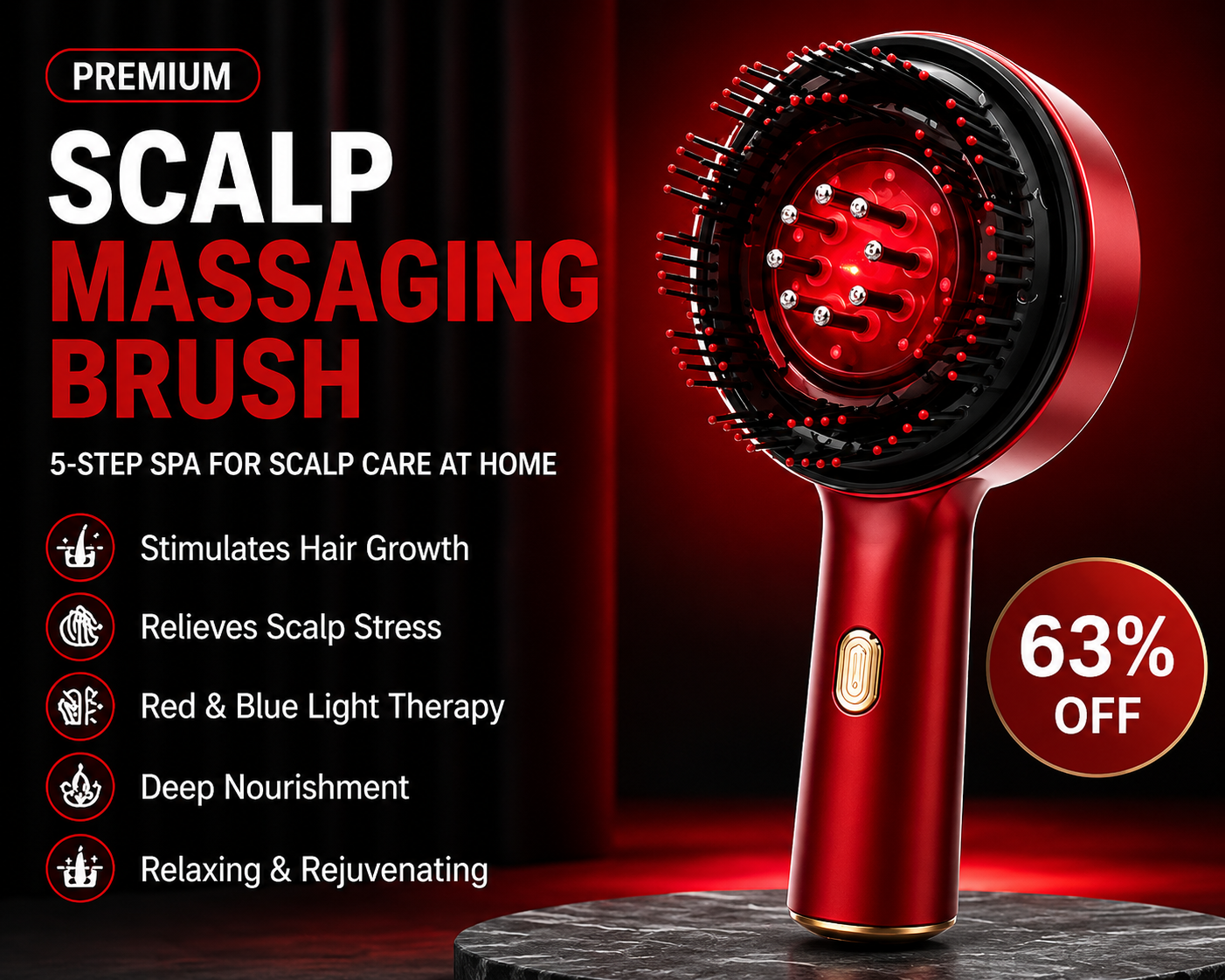 RootInfuse™ Smart Scalp Massager & Oil Applicator.