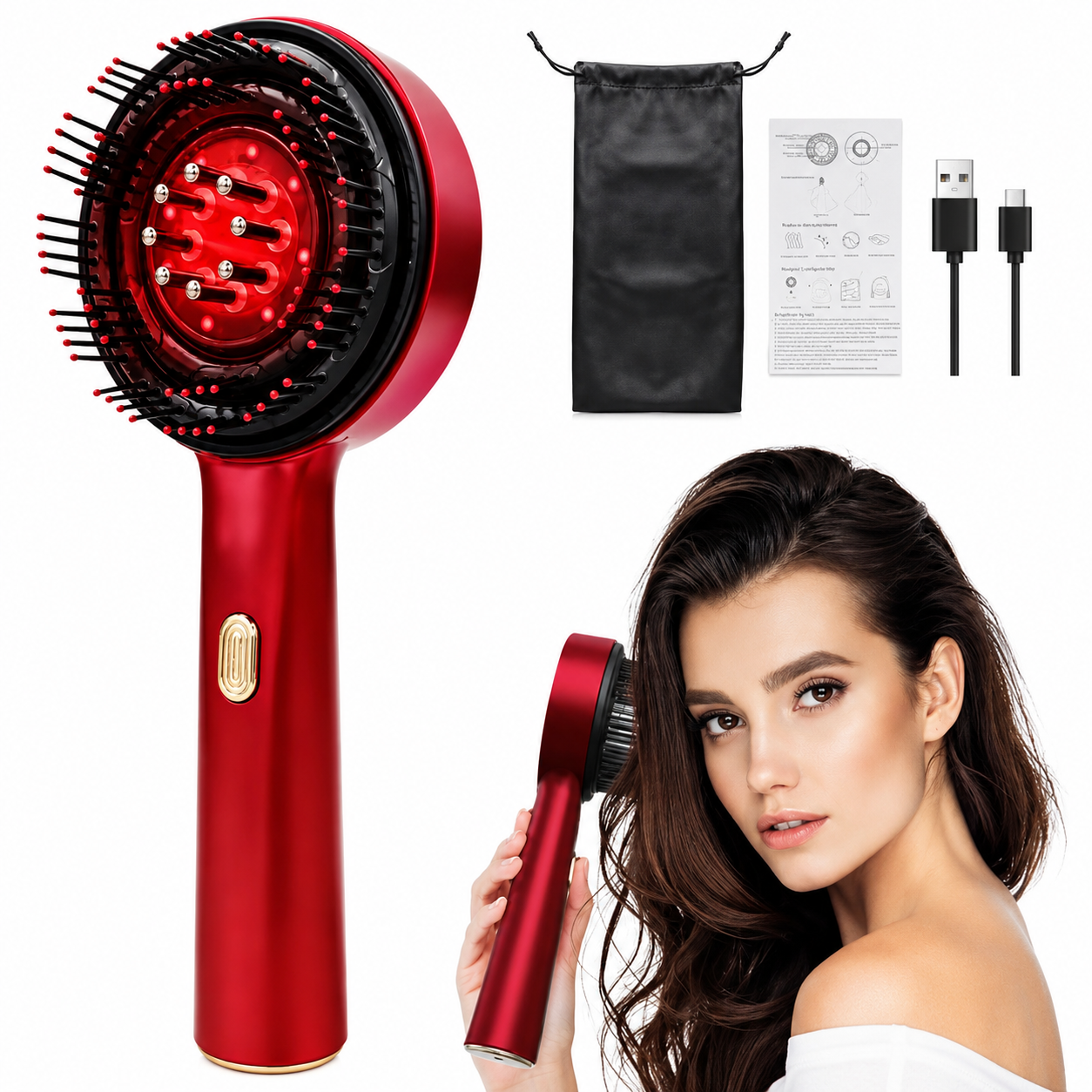 RootInfuse™ Smart Scalp Massager & Oil Applicator.
