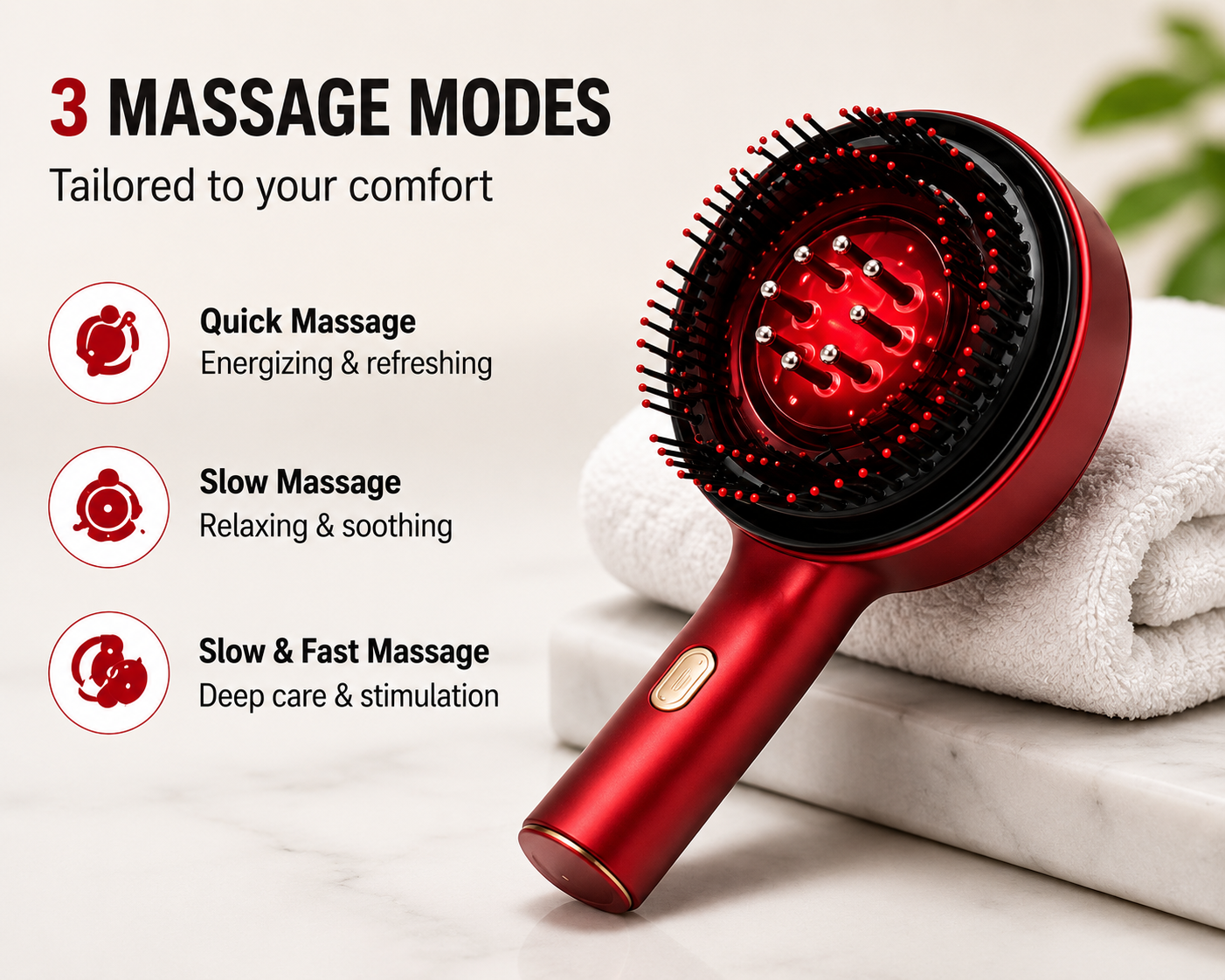 RootInfuse™ Smart Scalp Massager & Oil Applicator.